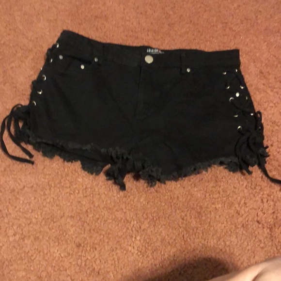 Fashion Nova Pants - Fashion Nova Side Tie-up Shorts